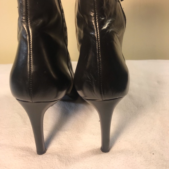 Giovanna Battaglia Black Leather Booties - Picture 4 of 7